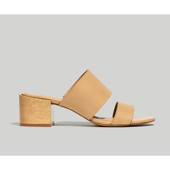 MADEWELL New in Box Keira Mule Sandal in Vintage Beige Leather // 12 - Picture 1 of 13
